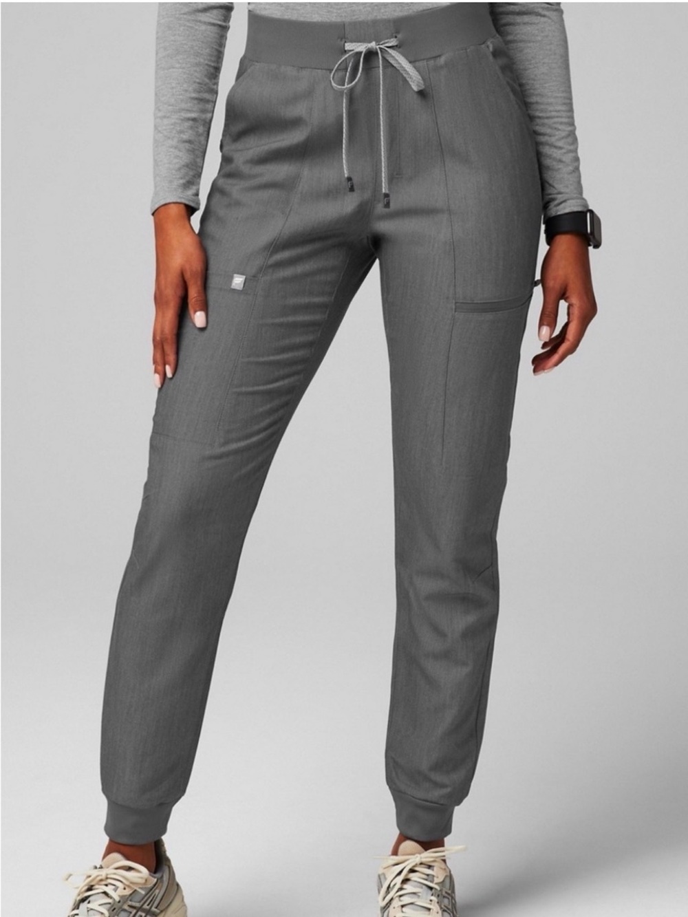 Fabletics Gray Slim Drawstring Jogger Pants